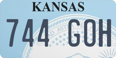 KS license plate 744GOH