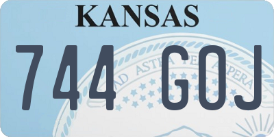 KS license plate 744GOJ