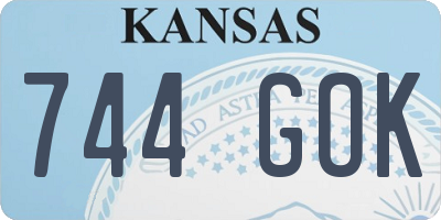 KS license plate 744GOK