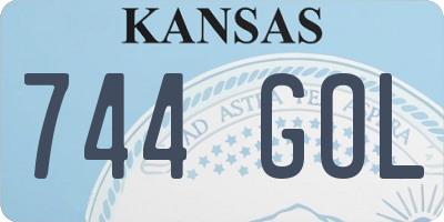KS license plate 744GOL
