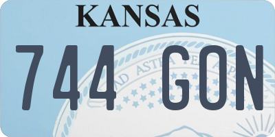 KS license plate 744GON