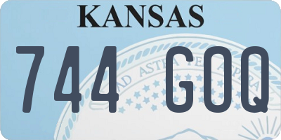 KS license plate 744GOQ