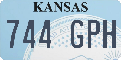 KS license plate 744GPH
