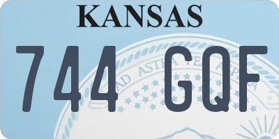 KS license plate 744GQF
