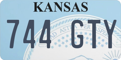 KS license plate 744GTY