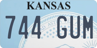 KS license plate 744GUM