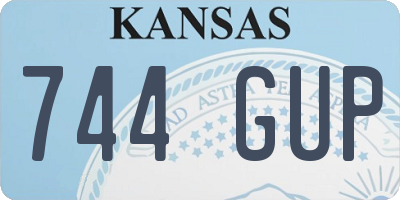 KS license plate 744GUP