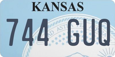 KS license plate 744GUQ