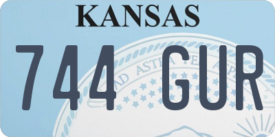 KS license plate 744GUR