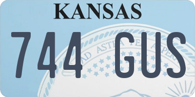 KS license plate 744GUS