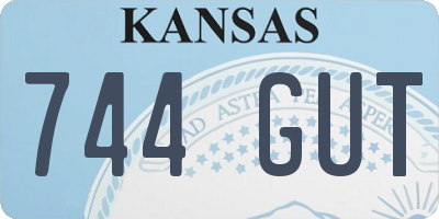 KS license plate 744GUT
