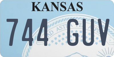 KS license plate 744GUV