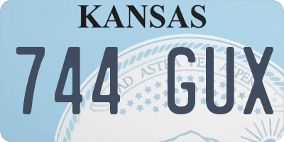 KS license plate 744GUX