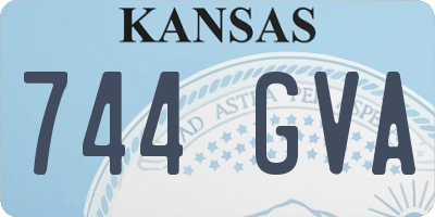 KS license plate 744GVA