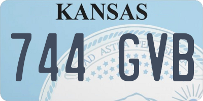 KS license plate 744GVB