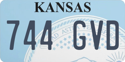 KS license plate 744GVD