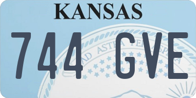 KS license plate 744GVE