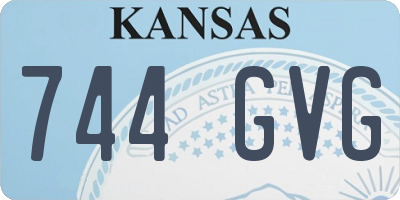 KS license plate 744GVG