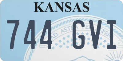 KS license plate 744GVI