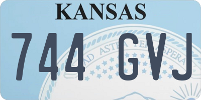 KS license plate 744GVJ