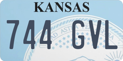 KS license plate 744GVL
