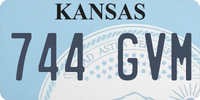 KS license plate 744GVM