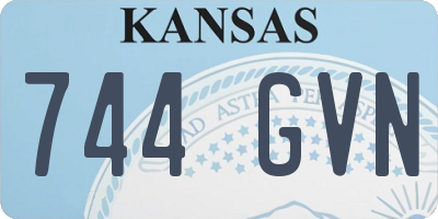 KS license plate 744GVN