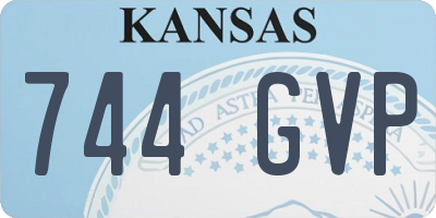 KS license plate 744GVP