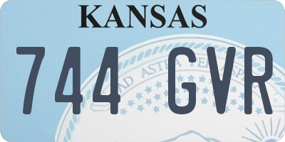 KS license plate 744GVR
