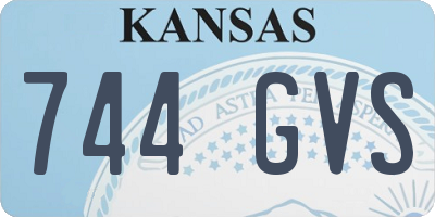KS license plate 744GVS