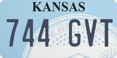 KS license plate 744GVT