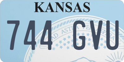 KS license plate 744GVU
