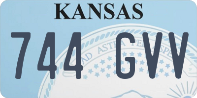 KS license plate 744GVV
