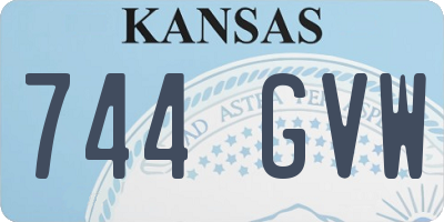 KS license plate 744GVW