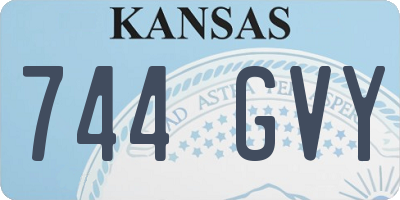KS license plate 744GVY