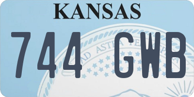 KS license plate 744GWB