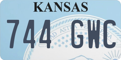 KS license plate 744GWC