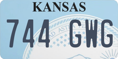 KS license plate 744GWG