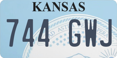 KS license plate 744GWJ