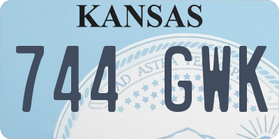 KS license plate 744GWK