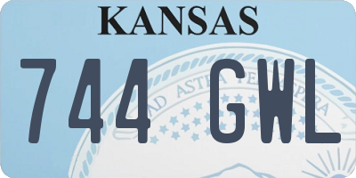 KS license plate 744GWL