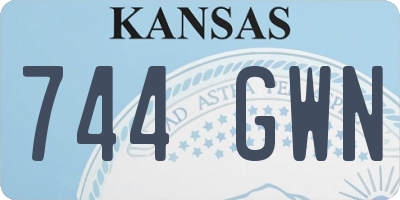 KS license plate 744GWN