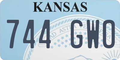 KS license plate 744GWO