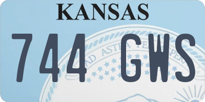 KS license plate 744GWS