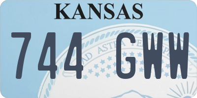 KS license plate 744GWW
