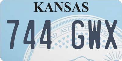 KS license plate 744GWX