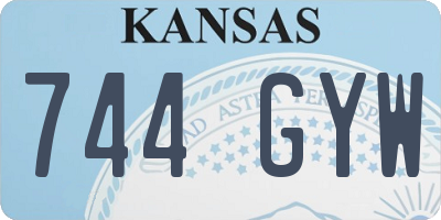 KS license plate 744GYW