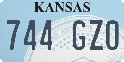 KS license plate 744GZO