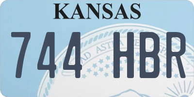 KS license plate 744HBR