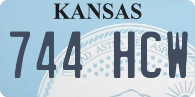 KS license plate 744HCW